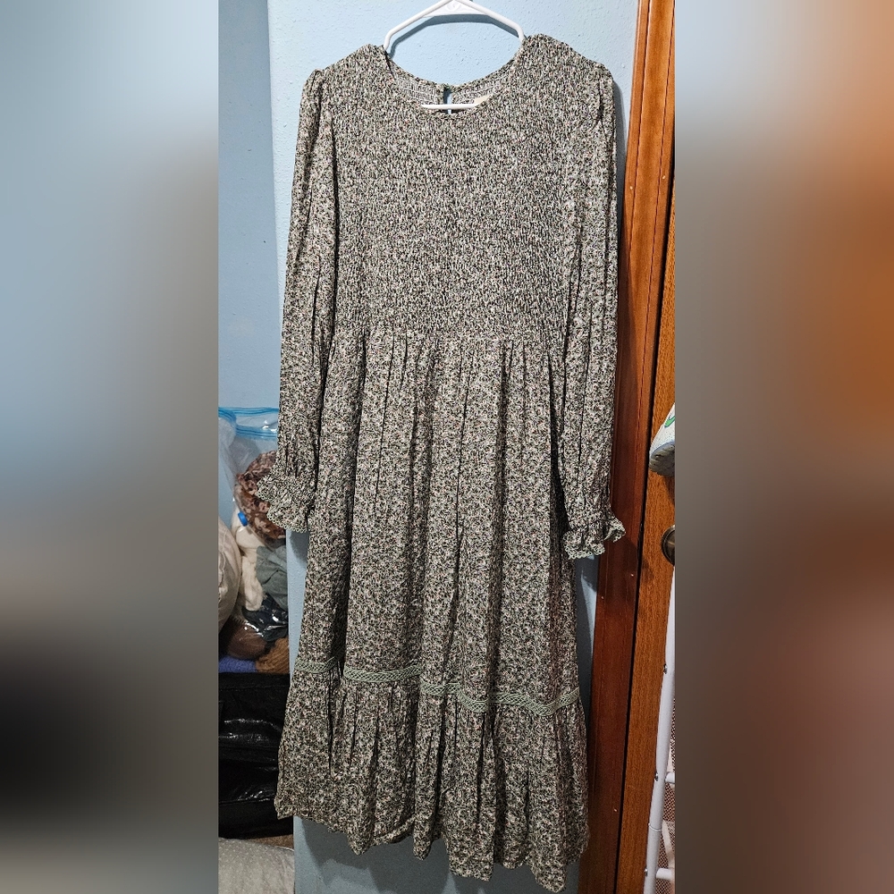 Orange Creek Floral Midi Dress